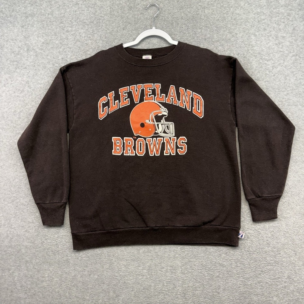 Vtg 90s Cleveland Browns Crewneck Sweatshirt‎ Adult Men's Large NFL Team Logo 7